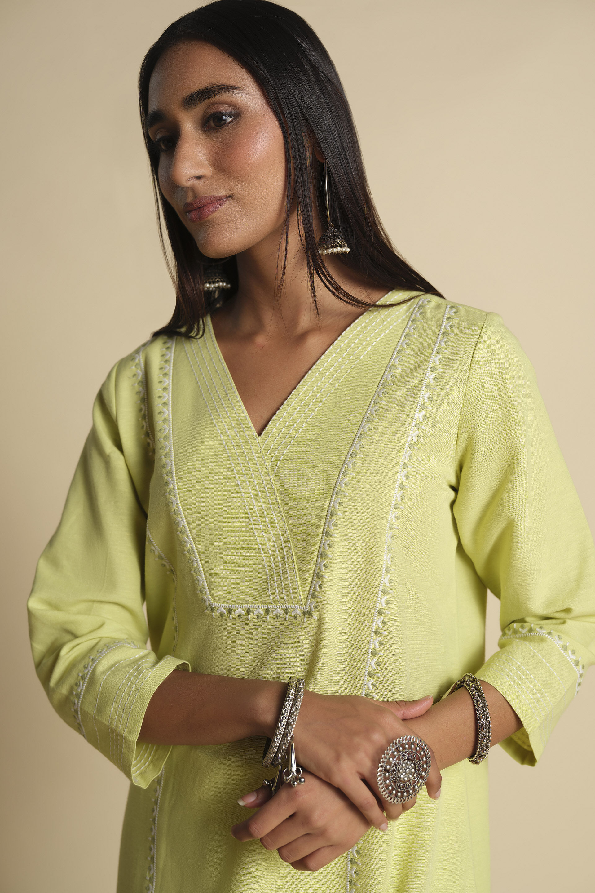Manvi Kurta, Green, image 4